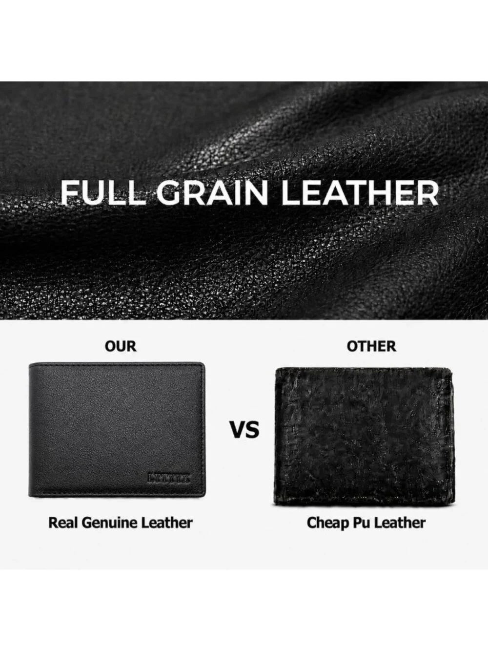 Slim RFID Blocking Genuine Leather Bifold Wallet for Men - Stylish & Functional